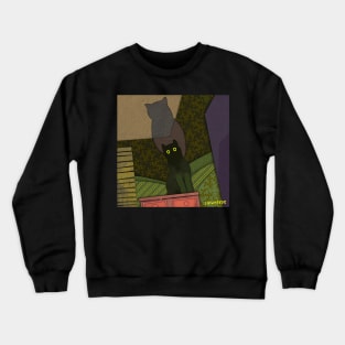 Paper Cut Cats Series! Shadow Boy Crewneck Sweatshirt